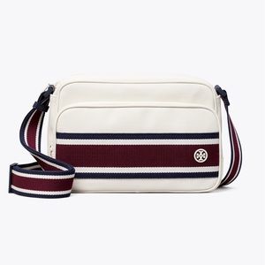 New TORY BURCH CANVAS STRIPE CARGO CROSS-BODY
